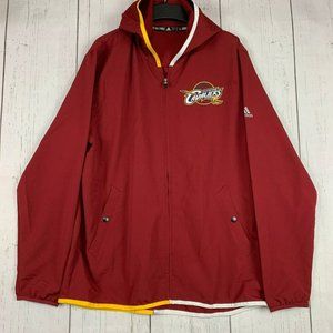 Cleveland Cavaliers NBA Large Adidas Full Zip Sweatshirt‎ Jacket Red New Mens